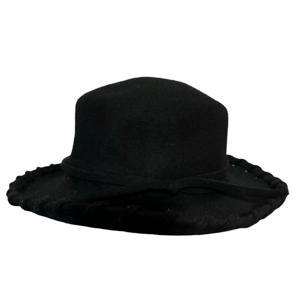 100% Wool - Black fedora hat
